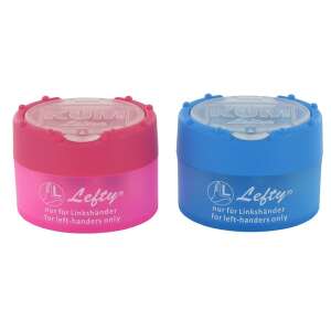 KUM Lefty strúhadlo na ceruzky s 2 otvormi pre ľavákov, ružová a modrá - Kancelárske doplnky