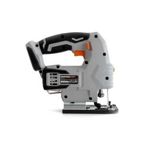 Daewoo DALJS18-1 Akku-Stichsäge, grau und orange, Seitenansicht - Bau & Renovierung