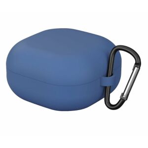 Cellect Samsung Galaxy Buds 2/Buds 2 Pro Blue Silicone Case with Carabiner - Headset Accessory