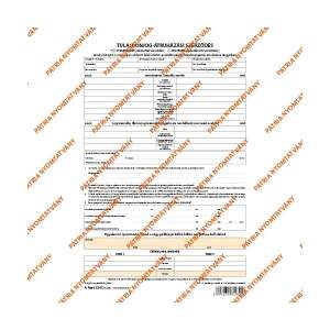 A.REND.3/2021 A4 4 lapos garn. "Tulajdonjog átruházási szerződés" nyomtatvány - WaliSec