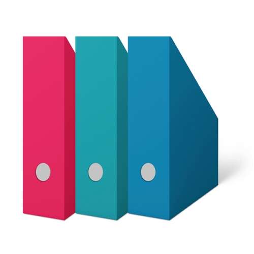 Herlitz Color Blocking 7cm Karton türkis Aktenordner, 3er Set, rosa, türkis, blau