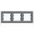 Schneider ASFORA cadru triplu orizontal otel, gri