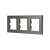 Schneider ASFORA cadru triplu orizontal otel, gri, vedere laterală