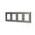 Schneider ASFORA Cadru orizontal 4 module, oțel, gri