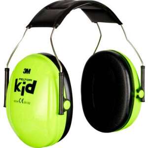 PELTOR Fejpántos gyermek hallásvédő fültok, zajcsillapító fülvédő, neonzöld, PELTOR™ KID H510AK-442-GB KID 81833411 