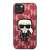 Karl Lagerfeld iPhone 13 mini red case with Karl Lagerfeld monogram and 3D patch