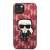 Karl Lagerfeld iPhone 13 mini red case with Karl Lagerfeld monogram and 3D patch