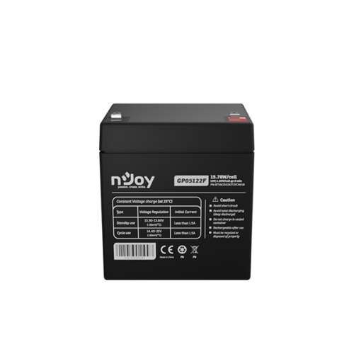Baterie neîntreruptibilă NJOY - GP05122F (12V/5Ah, T2/F2, sigilată, fără întreținere, AGM)
