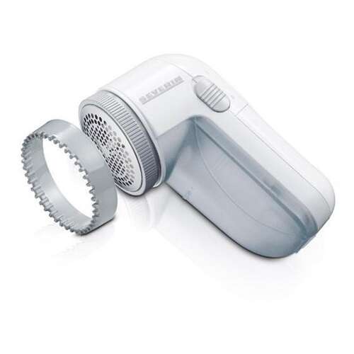 Severin CS7976 fabric shaver, white, removes lint and fuzz from clothes