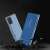 Blue Clear View Flip Case for Samsung Galaxy A53 5G in a stand position