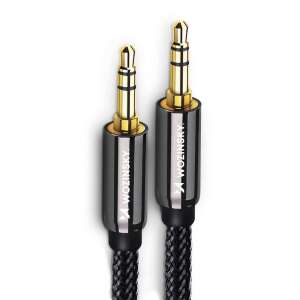 Wozinsky 3.5mm AUX cable, 3 meter, black, male to male, gold plated connectors - Computers and Accessory