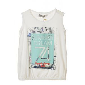 Boboli white, sleeveless, elasticated girls' top – 104 130283680 - Kids' Tank Top