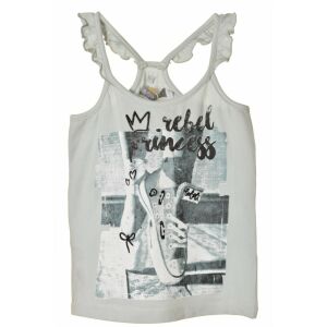 Boboli Grey Sleeveless Frilly Girls Top – 104 130284276 - Kids' Tank Top