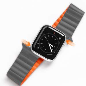 Dux Ducis magnetic strap for Apple Watch Ultra, gray and orange color, chain version - Dux Ducis