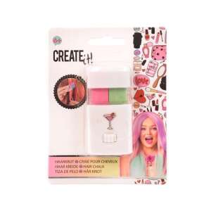Canenco Create It! Крейда за коса, временен цвят на косата, розов и зелен, 2 цвята - Create It!