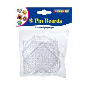Playbox Pin Boards, 5 kis átlátszó forma gyöngyfűzéshez, kézműveskedéshez, gyerekeknek - Playbox