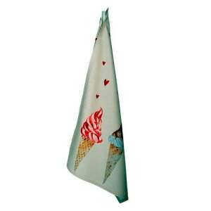 Clayre-Eef Konyharuha 50x70cm, 100% pamut, Frosty and Sweet konyharuhá, jágkrém mintával - Clayre & Eef