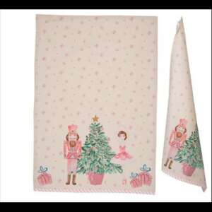 Clayre-Eef Konyharuha 50x70cm, 100% pamut, Pastel Nutcracker konyharuhá, karácsonyi mintával - Clayre & Eef