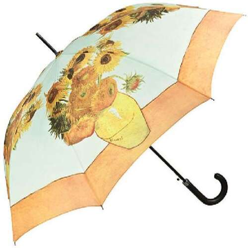 Van Gogh Napraforgók esernyő, automata nyitás, UV védelem, hosszú nyél, Von Lilienfeld