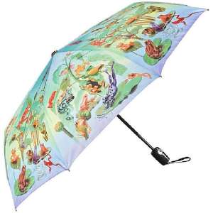 Von Lilienfeld Békacsalád UV szűrős automata összecsukható esernyő / napernyő - béka mintás esernyő - Esernyő