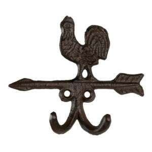 Clayre-Eef öntöttvas kakasos falifogas nyíllal, 12x10cm - Clayre & Eef