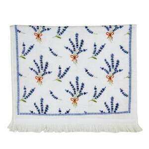 Clayre-Eef Konyhai kéztörlő, 40x66cm, pamut, levendulás mintával - Clayre & Eef