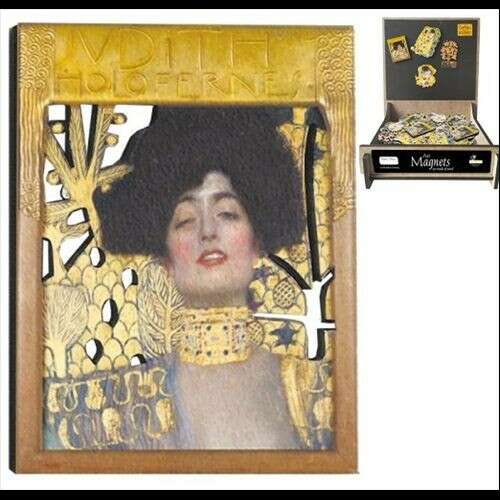 Klimt Judith Hűtőmágnes, 4,5x5,7cm, MDF, Fridolin - Fridolin