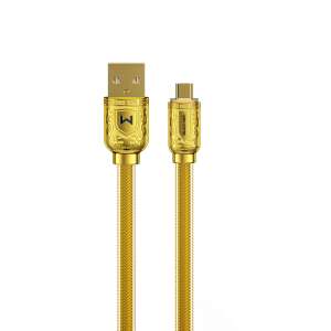 WK Design Sakin Seria Złoty Kabel Micro USB do Ładowania - Kabel USB