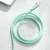 Joyroom USB to Lightning cable, mint green, coiled