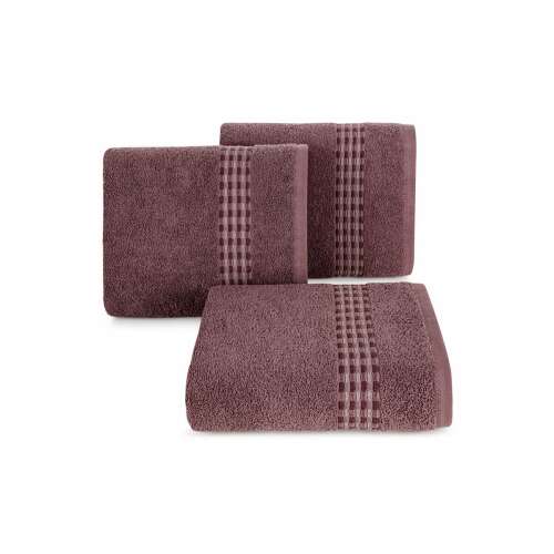 Riva jacquard törölköző halványlila színben, 50x90 cm