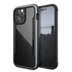 Raptic Shield iPhone 14 Pro Max case, black, clear back, aluminum frame, MagSafe compatible - Phone Case