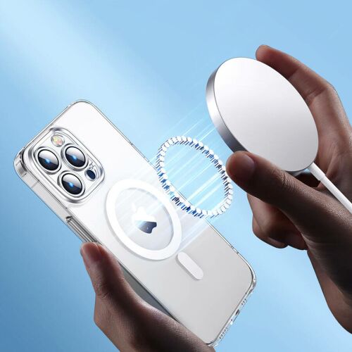 Joyroom iPhone 14 Plus transparente MagSafe Hülle mit kabellosem Ladegerät