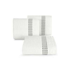 Riva jacquard törölköző fehér 70x140 cm, puha és nedvszívó, tökéletes a fürdőszobába - Riva Jacquard