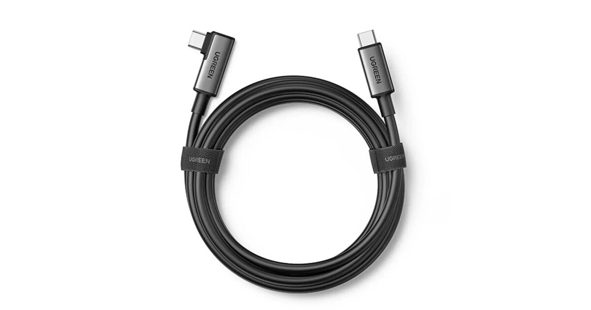 Ugreen angled USB Type-C cable - USB Type-C cable for charging 60W / data transfer with VR glasses support 5m black (US551) 133467070