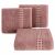 Riva Jacquard pasztell rózsaszín kéztörölköző szett