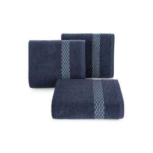 Riva jacquard kéztörlő gránátkék színben, 30x50 cm - Riva Jacquard