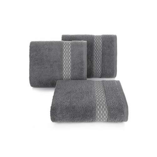 Riva jacquard kéztörlő acélszürke színben, 30x50 cm