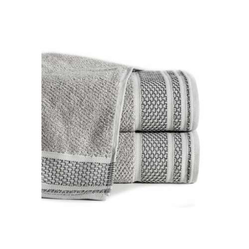 Ezüst jacquard mintás kéztörlő Eurofirany márkával