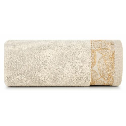 Agis Jacquard bézs kéztörlő - 30x50 cm - Törölköző