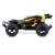 Side view of Overmax X-Rally 2.0 remote control car, black and yellow