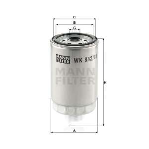 Mann-Filter WK842/16 Üzemanyagszűrő 70707619 