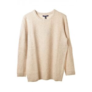 Elölnézet Gant bézs kötött férfi pulóver - Gant