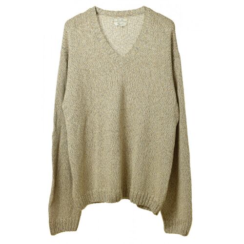 Gant barna V-nyakú férfi pulóver, elölnézet