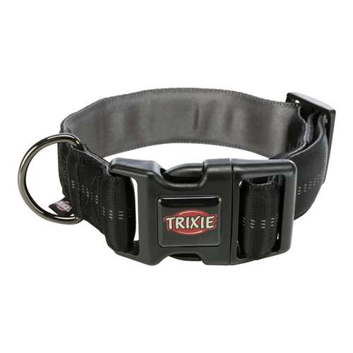 Trixie Softline Elegance extra széles kutyanyakörv (Nyakkörméret: 55-70 cm | Szélesség: 38 mm | L-XL | Fekete) 32003196