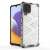 Honeycomb case for Samsung Galaxy A22 4G, clear TPU bumper, black accents, honeycomb pattern