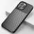 Black iPhone 13 Pro Max shockproof case with a textured design