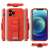 Red TPU phone case with lanyard for iPhone 13 mini