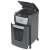 REXEL Optimum AutoFeed+ 225X paper shredder with 60L bin, side view with bin open