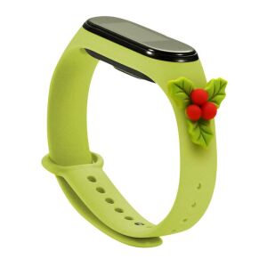 Xiaomi Mi Band 6/5 Weihnachtsarmband - Grüne Mistel, festliches Smartwatch-Zubehör - Xiaomi Smartes Uhrenarmband