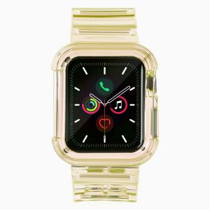 Apple Watch 44mm Transparentes TPU Silikon Gehäuse und Armband - Smartwatch-Gehäuse